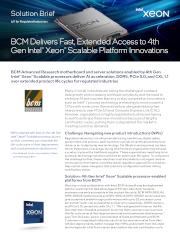BCM Delivers Fast, Extended Access to 4th Gen Intel® Xeon® Scalable Platform Innovations 2023