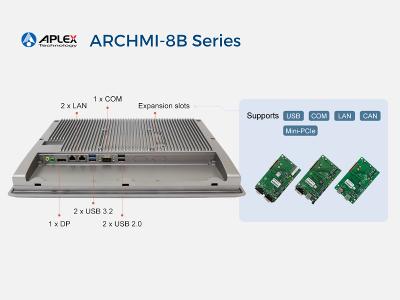 Aplex ARCHMI-8B I/O-Ports and Expansion Cards
