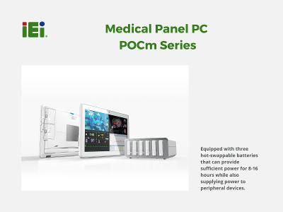 IEI Panel PC POCm Series comes with three hot-swappable batteries