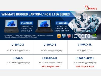 Winmate Rugged and Ultra-Rugged Laptop Series Overview