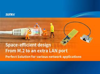 [SUNIX] Space-efficient design, from M.2 to an extra LAN port - M2l1225