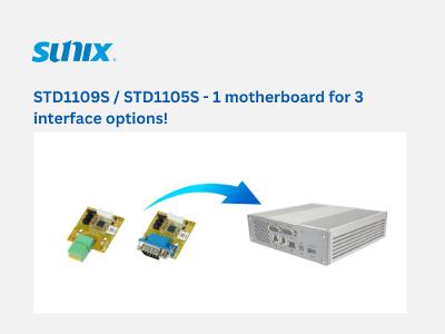 STD1109S & STD1105S - 1 motherboard for 3 interface options! STD1109S & STD1105S - 1 motherboard for 3 interface options!