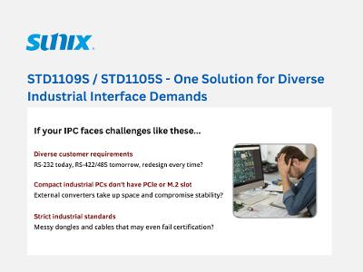 STD1109S / STD1105S - One Solution for Diverse Industrial Interface Demands STD1109S / STD1105S - One Solution for Diverse Industrial Interface Demands
